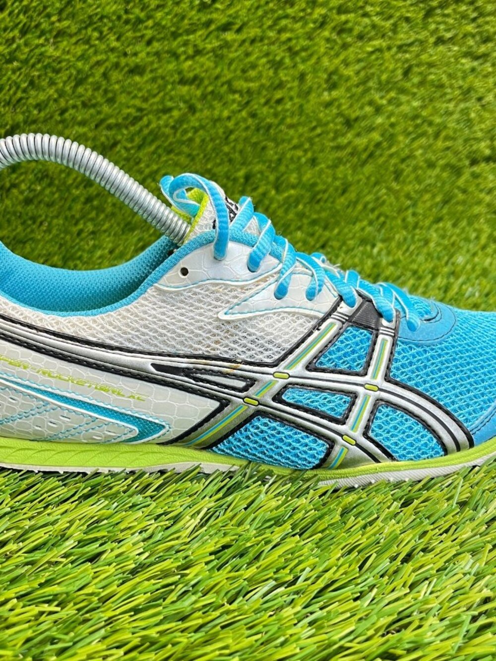 Asics Hyper Rocketgirl XC Womens Size 8 Blue Running Track Field Shoes Sneakers